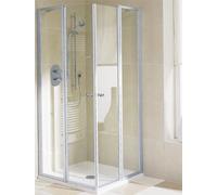 Kermi entrée d'angle IBIZA 2000 EOR 10017 - à demi-droite, I2EOR100172PK, I2EOR100172PK, Colorazione: Vetro bianco genuino chiaro chiaro Pulire