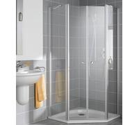 Kermi pentagone IBIZA 2000 B39 09018, I2B39090182PK, I2B39090182PK, Colorazione: Vetro bianco genuino chiaro chiaro Pulire