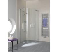 Kermi quart de cercle FILIA XP P50 V7120, FXP50V7120VPK, FXP50V7120VPK, Colorazione: Argento ad alta lucentezza Vetro reale trasparente pulito