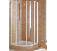 Kermi quart de cercle IBIZA 2000 O20 V2217, I2O20V22171AK, I2O20V22171AK, Colorazione: Argento Lucido Opaco Vetro Trasparente Vetro Reale Trasparente