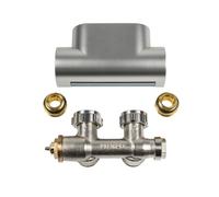 Kermi Universal blocco rubinetto a valvola, ZV00410003, Universal effetto acciaio inox [Raccordi per riscaldamento]