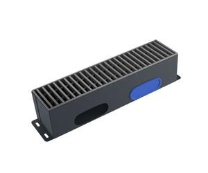 Kermi x-well Diffusore d'aria a pavimento 120x120x500, Griglia a rulli in alluminio argento scuro - Y250200100DK