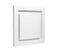 Kermi x-well Diffusore di mandata e ripresa SEA302 quadrato in metallo, bianco, NW 125 - Y2403125006K