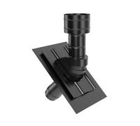 Kermi x-well Tegola universale NW 125 con bocchettone per tetto, nero - Y2402125007K