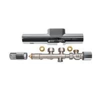 Kermi xLink plus raccordo di collegamento per riscaldamento a pavimento, con testina termostatica, ZV01680002, xLink plus; xLink cromo [Raccordi per riscaldamento]