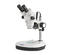 Kern Microscopio stereo zoom OZM 544, trino, 7-45x, HSWF10x23, Luce trasmessa e trasmessa, 3W LED