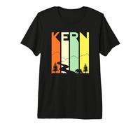 Kern River California Sequoia Foresta Nazionale Retro Camping Maglietta Premium