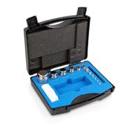 KERN Set di pesi 2 in valigetta di plastica, acciaio inox lucido, da 1 g a 500 g, blu