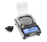 Kern TGD 50-3C - Bilancia tascabile da 50 g/1 mg, precisione fino a 50 g, precisione 0,001 g, 250 ct, display touch, piastra di pesata in acciaio inox, con coperchio ribaltabile, USB e funzionamento a