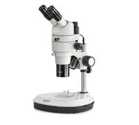 KERN Zoom stereo microscopio trinoculare parallelo con LED da 3 W, 0,8-8,0x, 10 ingrandimenti oculari, campo visivo oculare da 22 mm