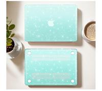 KEROM Custodia glitterata compatibile con MacBook Air 13" 2022-2018 Release M1 A2337 A2179 A1932, custodia rigida in plastica scintillante e copertura per tastiera per Mac Air 13 2018-2022, verde