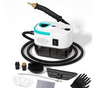 KEROMEE Pulitore a vapore portatile, 1500 W per malta, piastrelle, auto, bianco