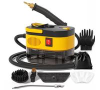 KEROMEE Pulitore a vapore portatile, 1500 W per malta, piastrelle, auto, giallo