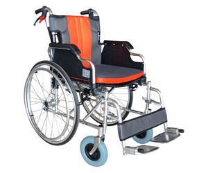 KEROS Sedia a rotelle in alluminio ad autospinta pieghevole carrozzina per x