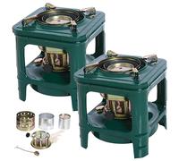 Kerosene Stove 8 Wicks Portable Camping Stove for Backpacking Hiking Outdoor Adventure with Cookware Burner-Lightweight Oil Stoves Cooker,fogon de petróleo para cuba (2 PCS)