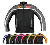 Kerozen Bambino Moto - Giacca di protezione traspirante per motocross, per bambini e tutte le 4 stagioni, Grigio protettivo, 12 anni