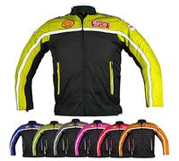 KEROZEN Bambino Moto - Giacca di protezione traspirante per motocross, per bambini e tutte le 4 stagioni (12 Years, YELLOW-FLOROSCENT)