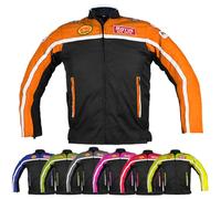 KEROZEN Bambino Moto - Giacca di protezione traspirante per motocross, per bambini e tutte le 4 stagioni (6 Years, ORANGE)