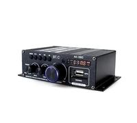 KERREY 2 * 80 W Radio FM Lettore Mp3 Amplificatore di potenza audio compatibile con Bluetooth Equalizzatore stereo HiFi Classe D Decodificatore Mp3 digitale Musica AMP (Color : AK-380)