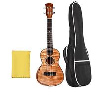 KERREY 23 inch Impiallacciatura di Legno di Mogano Ukulele Hawaiano Piccola Chitarra Bevel Design con Gig Bag Capo Strings Panno di Pulizia Ukulele Viaggio (Color : 2)