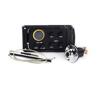 KERREY 4 Band Eq. Pickup del Preamplificatore Dell'equalizzatore con Sintonizzatore A Schermo Rotondo per Chitarra 36 E 38 Chitarra Nera Pickup Chitarra Acustica (Color : Round Endpin Output)