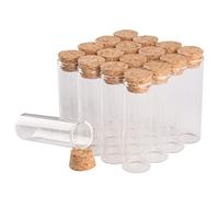 KERREY 5 Pezzi 30 ml provette con Tappo di Sughero 25 * 80 mm Tubi di Vetro terrario barattoli di spezie Bottiglie fiale for Laboratorio Artigianale Accessorio Fai da Te