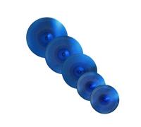 KERREY Accessori per percussioni Blu 14" Hi-Hat/16 Crash/18 Crash/20 Ride Piatti Silenziosi da 5 Pezzi Set di Piatti A Basso Volume per Esercitarsi Piatti per Tamburi