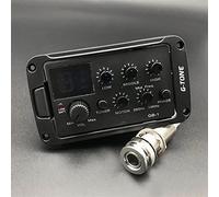 KERREY Acoustic Guitar Preamp Guitar Equalizzatore 3-Band EQ con Tuner Phaser Notch Piezo Pick-up in Ceramica Pickup Chitarra Acustica (Color : 02)