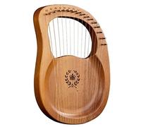KERREY Arpa a Lira in Legno 16 Stringhe Metalliche Arpa Mogano Corona Modello di Lyre Arpa, Portatile Stabile di qualità del Suono Arpa per Gli Amanti dello Strumento