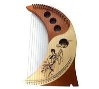 KERREY Arpa a Lira in Legno 19 String Lyre Harp Lyakin Wooden Lira Harp Wood Wooden The Moon Harpes con Tuning Wrench per Principianti Amanti Musicali Bambini