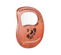 KERREY Arpa a Lira in Legno 19 String Lyre Harp Mahogany Lyre Harp con Chiave di Tuning per Bambini E Adulti Bbeginner Music Lovers