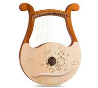 KERREY Arpa a Lira in Legno 19 Stringhe Lyre Harp Portable Harp con Strumento di Sintonizzazione Stringa di Ricambio Strumento Musicale Arpa per Principianti Amanti della Musica