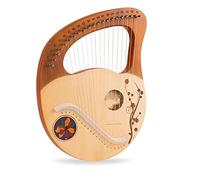 KERREY Arpa a Lira in Legno 21 Stringhe in Metallo Arpa in Legno Lyre Harp Strumento A Corda con Chiave A Tuning per Amanti della Musica Principianti