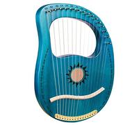KERREY Arpa a Lira in Legno Lyre Harp 16 Stringhe in Metallo Mogano Lyre Harp con Stringhe Tuning Wrench per Amanti della Musica Bambini Principianti