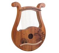 KERREY Arpa a Lira in Legno Lyre Harp 19 String Mahogany Lyre Harp 19 String Lyre Modelli Esclusivi Simboli Scolpiti per Gli Amanti della Musica Principianti