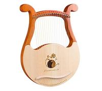 KERREY Arpa a Lira in Legno Lyre Harp 19 String Wood Harp con Simboli Fonetici Intagliati con Motivo Unico con Chiave di Tuning per Gli Amanti della Musica Principianti