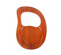 KERREY Arpa a Lira in Legno Mahogany Lyre Harp 16 String Lyre Harp con Chiave Tuning Mini Arpa per Bambini E Adulti Bbeginner Music Lovers