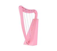 KERREY Arpa a Lira in Legno Strumento di Corda in Legno di Lyre Harp A 15 Corde con Cinturino per Carry Cinghia Panno di Pulizia Pickup Chiave per Principianti (Color : Pink)