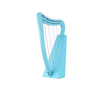 KERREY Arpa a Lira in Legno Strumento di Corda in Legno di Lyre Harp A 15 Corde con Cinturino per Carry Cinghia Panno di Pulizia Pickup Chiave per Principianti (Color : Blue)