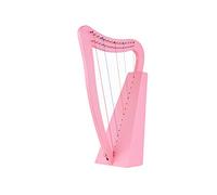 KERREY Arpa a Lira in Legno Strumento di Corda in Legno di Lyre Harp A 15 Corde con Cinturino per Carry Cinghia Panno di Pulizia Pickup Chiave per Principianti (Color : Pink)