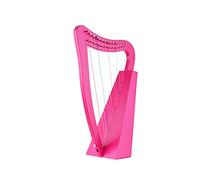 KERREY Arpa a Lira in Legno Strumento di Corda in Legno di Lyre Harp A 15 Corde con Cinturino per Carry Cinghia Panno di Pulizia Pickup Chiave per Principianti (Color : Magenta)