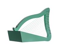 KERREY Arpa a Lira in Legno Strumento Musicale Lyre A 15 Corde Small Harp Semplice E Facile da Imparare Musica per Principianti (Color : Green)