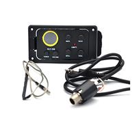 KERREY Black 4 Band Eq. Pickup del Preamplificatore Dell'equalizzatore con Sintonizzatore A Schermo Rotondo per Chitarra 36 E 38 Chitarra Pickup Chitarra Acustica