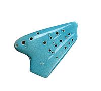 KERREY Blue Crack/White Crack Multi-Tube Ocarina AC Key Performance Grade Strumento Musicale Ocarina A Tre Tubi Ocarina Professionale (Color : 02)