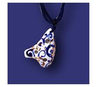KERREY Ciondolo per Strumento Musicale Ocarina Blu E Bianca A Forma di Barca Mini A Sei Fori Mini Super High Pitch C (SSC) Ocarina Professionale