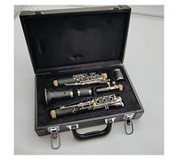 KERREY clarinetto Professionale Clarinetto Professionale C Tune in Legno di Ebano O Tasti Placcati in Bachelite con Bocchino (Color : Ebony Wood)
