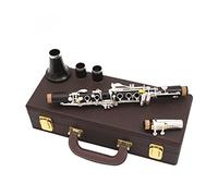 KERREY clarinetto Professionale New EB 17 Keys Clarinetto Professionale Clarinetto in Legno di Ebano Chiave Argentata (Color : Light Yellow)
