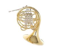 KERREY Corno Francese A 4 Tasti con Tono F Corno Francese Professionale in Ottone Laccato Oro con Bocchino Strumento Corno Francese