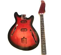 KERREY Cremisi Fai da Te Kit per Il Corpo della Chitarra Elettrica Mahogany Corpo Chitarra incompiuto