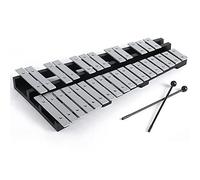 KERREY Glockenspiel Pianoforte Pieghevole in Alluminio a 30 Toni Piano per Strumenti a percussione per Principianti Piano in Legno con Piastra in Alluminio